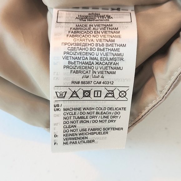 Adidas Women's XL City Escape Crop Vest Jacket Blanch Cargo Sporty Brown Zip - Picture 9 of 13